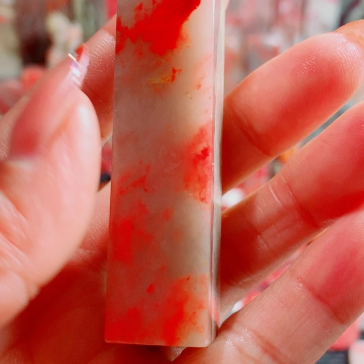 立***学巴林石巴林鸡血印章