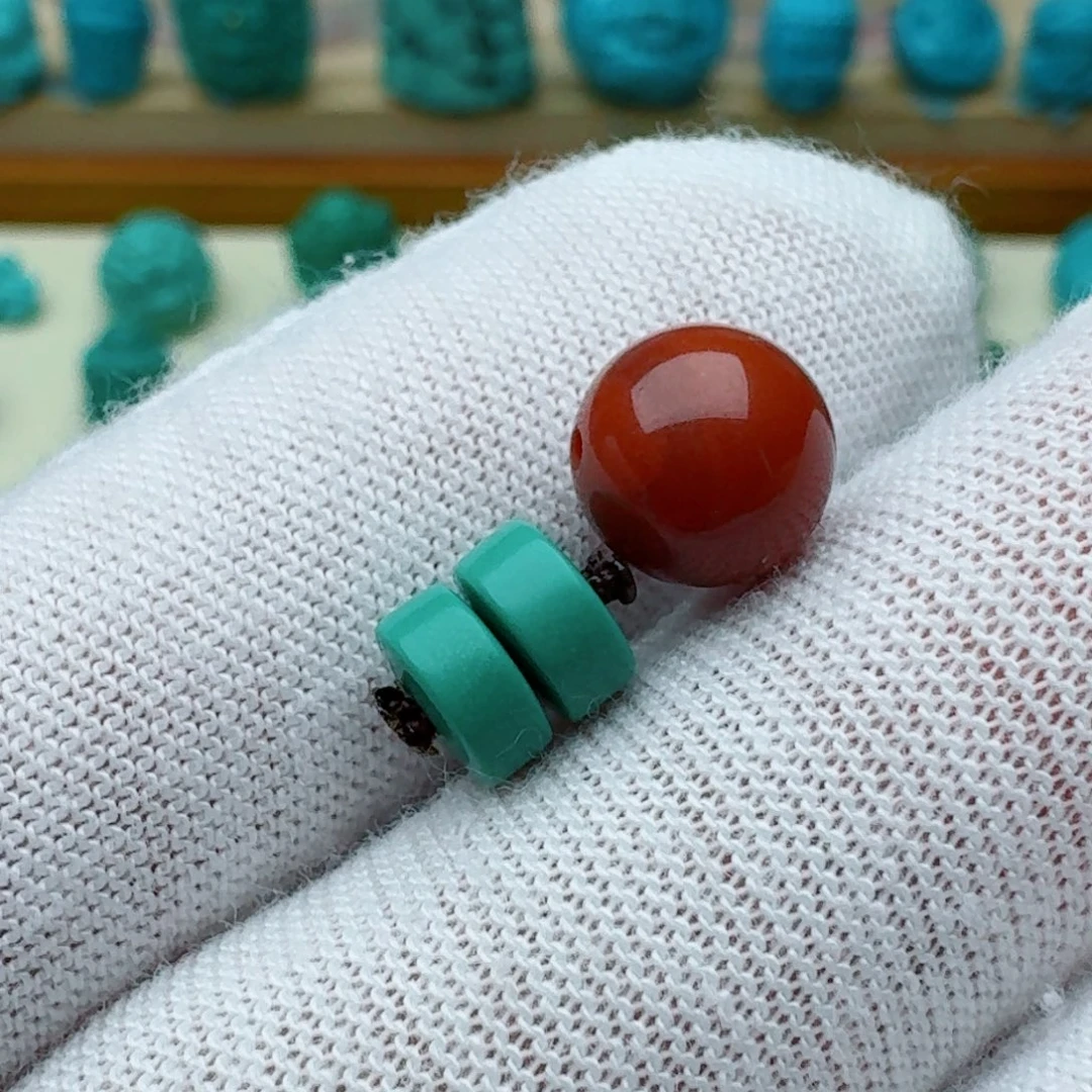 南红玛瑙直切隔片对珠6未镶嵌