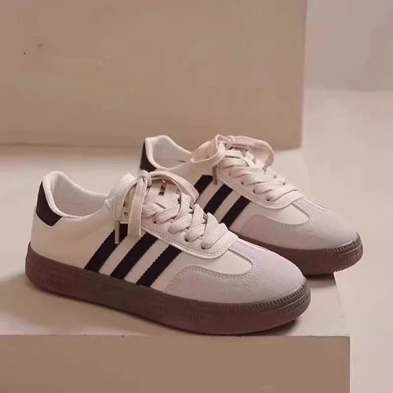 三福厚底德训鞋女阿甘鞋2025年新款春季小白鞋复古运动板鞋夏女款