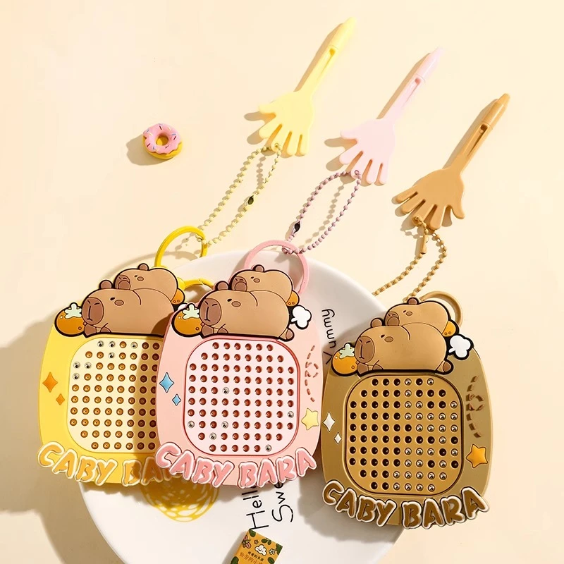 卡皮巴拉磁吸钢珠画板钥匙扣库洛米解压书包挂件磁力迷宫磁铁玩具