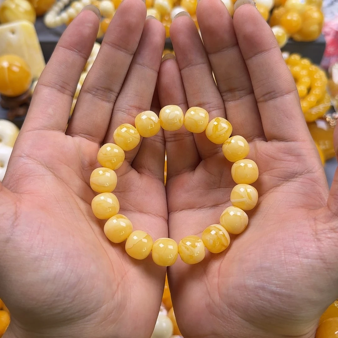 琥珀珠宝奇石未镶嵌同料老型13mm