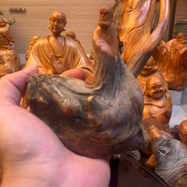 优***爹柏木太行崖柏手工雕刻