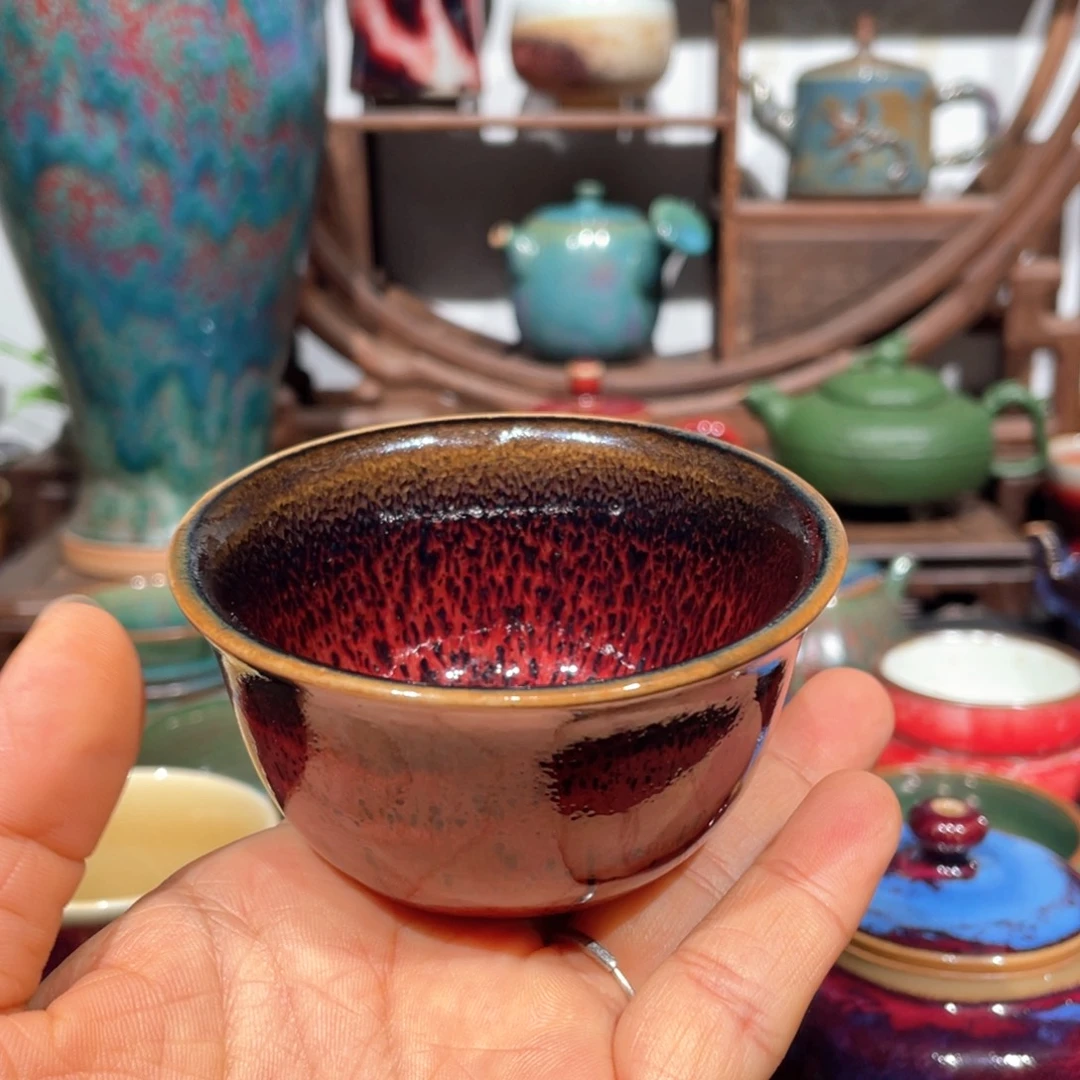 K***野中国神后钧瓷茶器