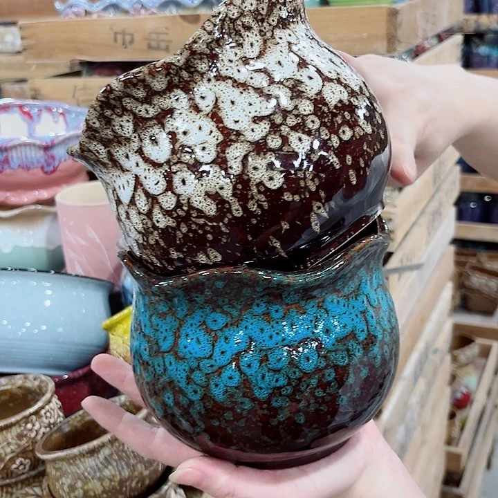 有孔.凑单10元陶瓷花盆发货！