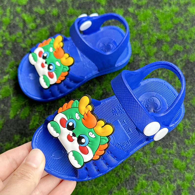 婴儿男女童凉鞋儿童夏季卡通0-3岁宝宝卡通塑料鞋软胶小童小凉鞋