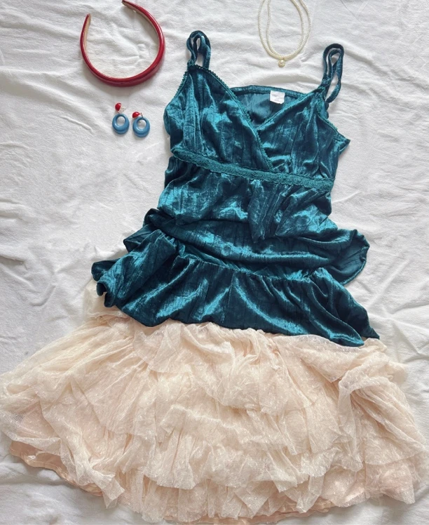 古着vintage 日制吊带背心抹胸 复古港风甜美夏季蕾丝设计师修身