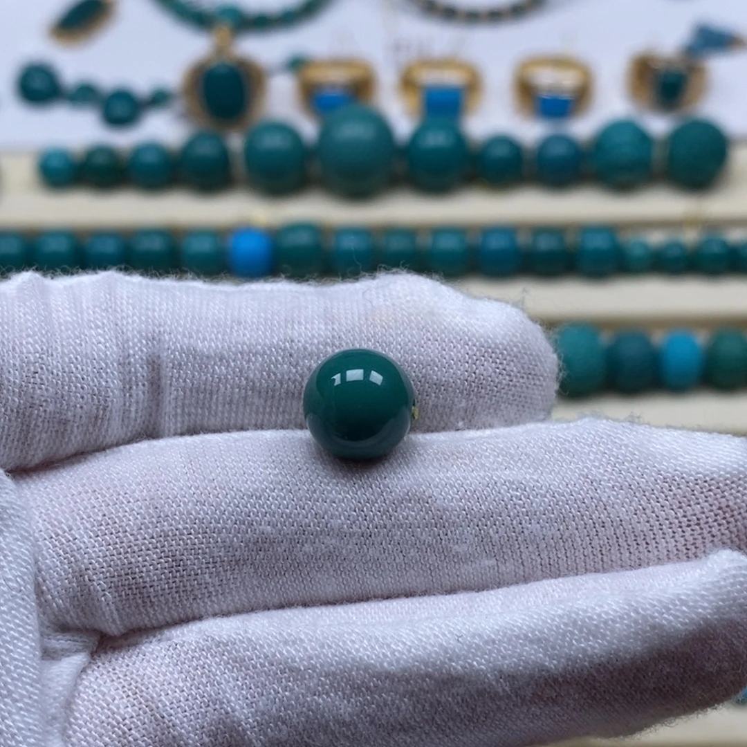 绿松石未镶嵌珠宝奇石9.8mm