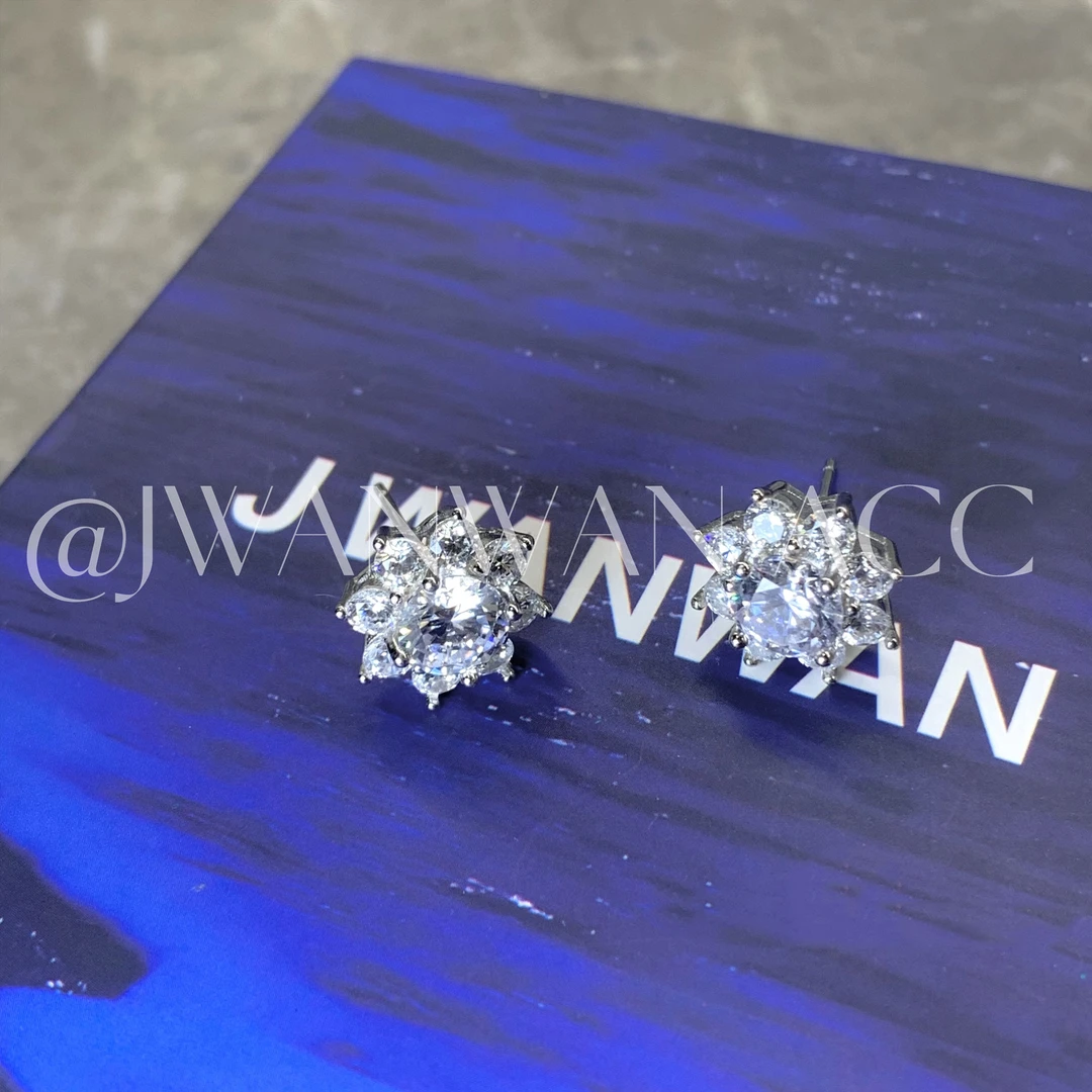 925银耳饰 一粒星辰.太阳花培育闪钻轻奢银耳钉11ED2643QT