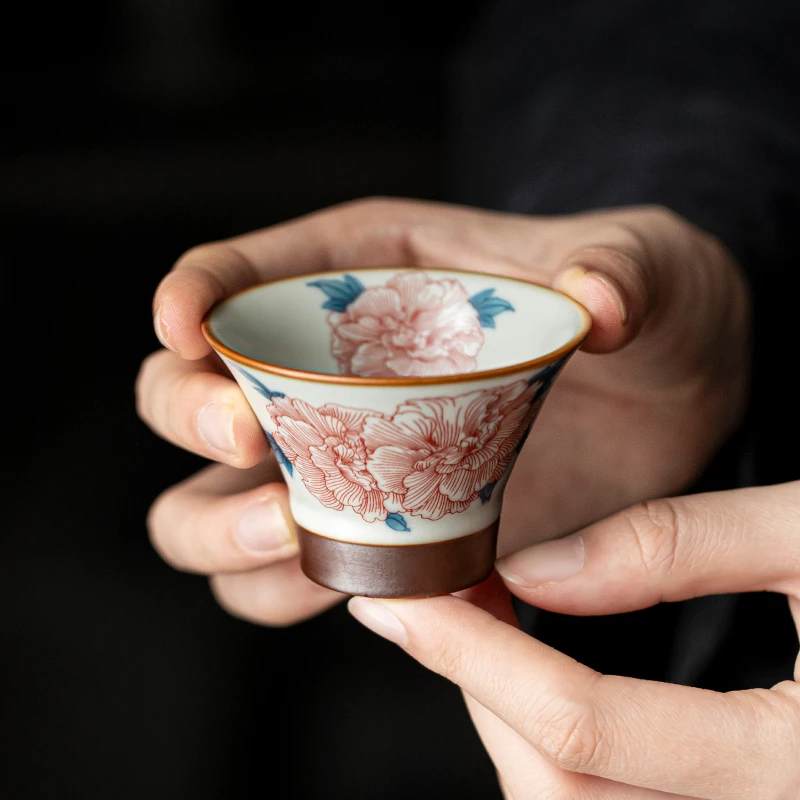 （阿萌茶事）汝窑芙蓉花-沐言杯