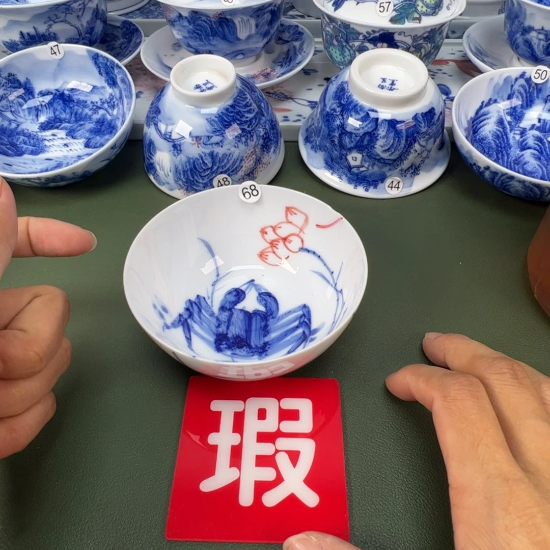 景德镇纯手工纯手绘茶具木木68