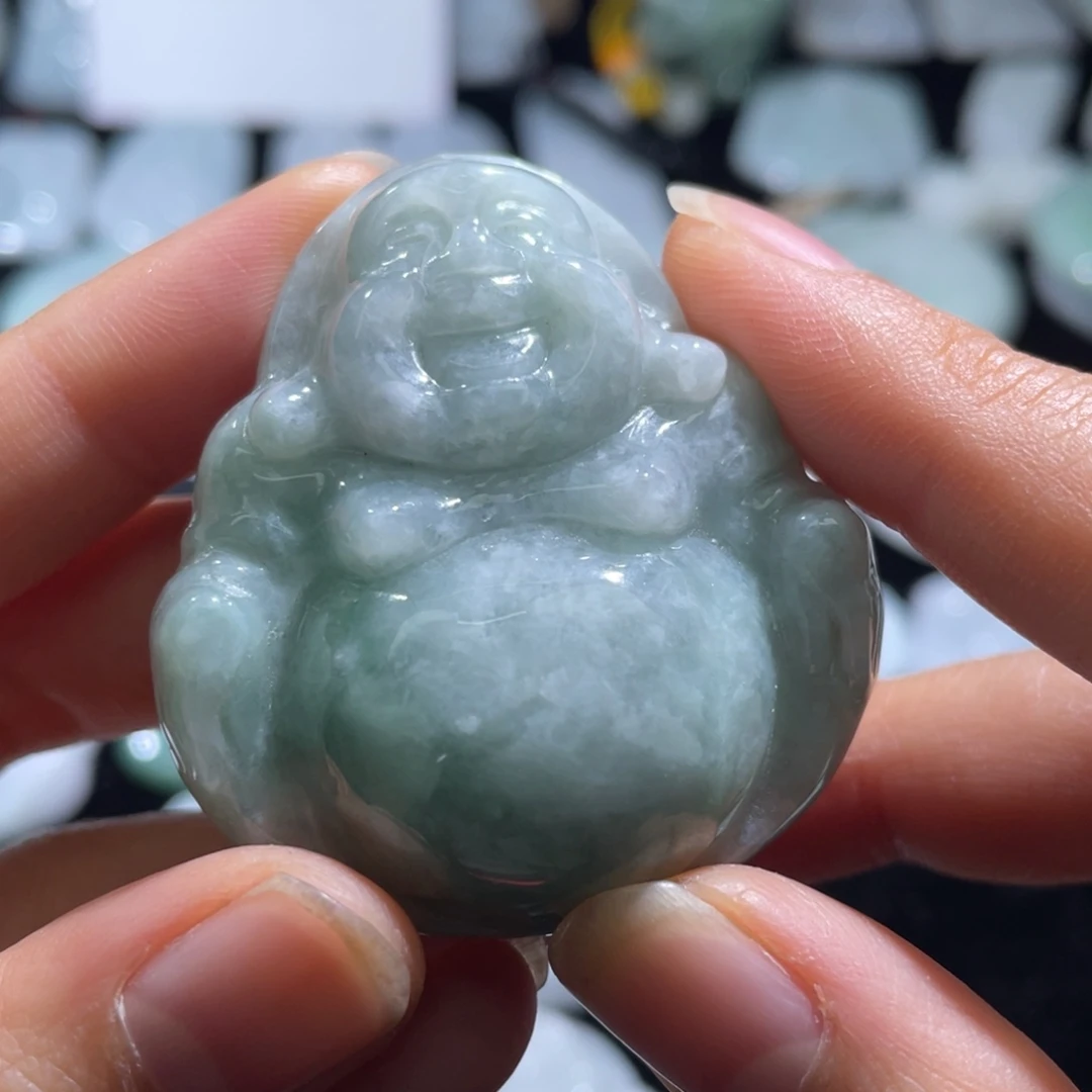 翡翠未镶嵌颈饰佛公