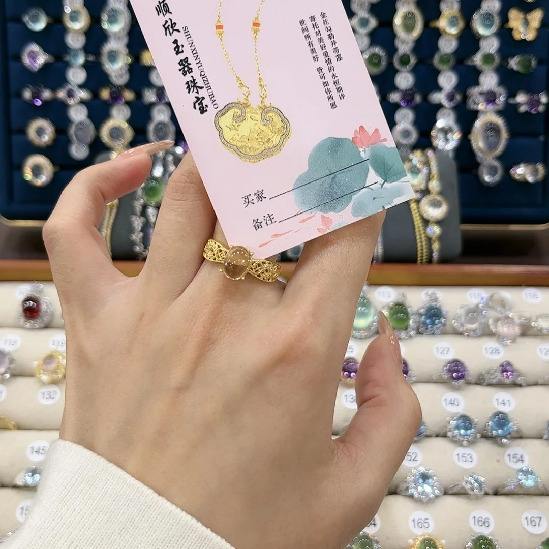 水晶女款银S925镶嵌R****l戒指70