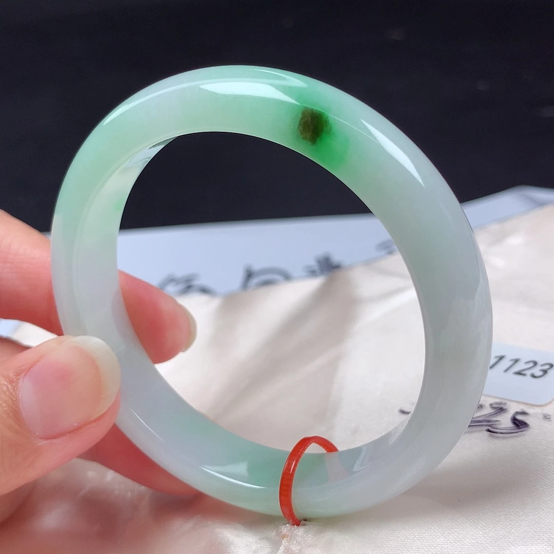 翡翠未镶嵌手镯54圈s1123