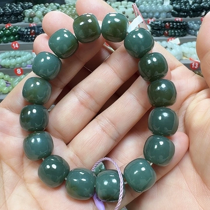 未镶嵌手链和田玉新疆且末蓝老型卡14