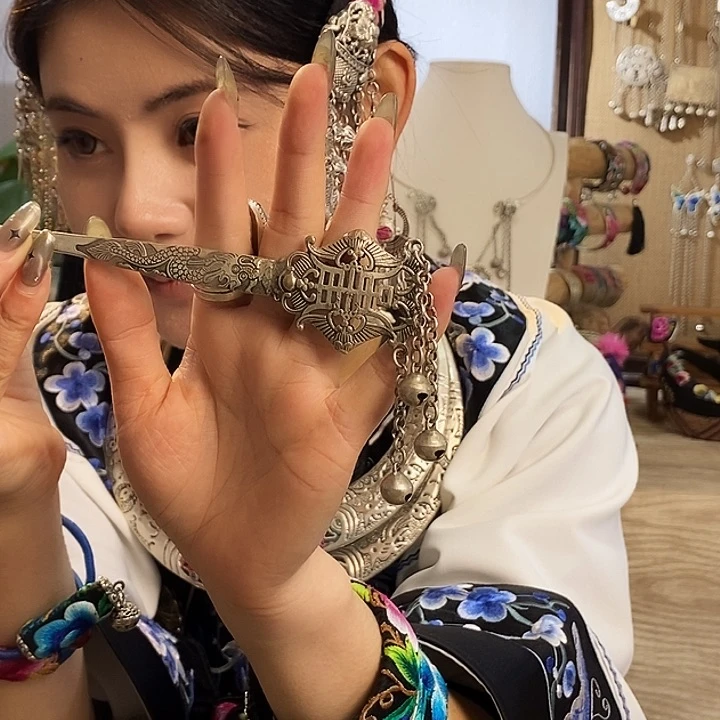 纯铜花岗石纯铜锡合金发簪