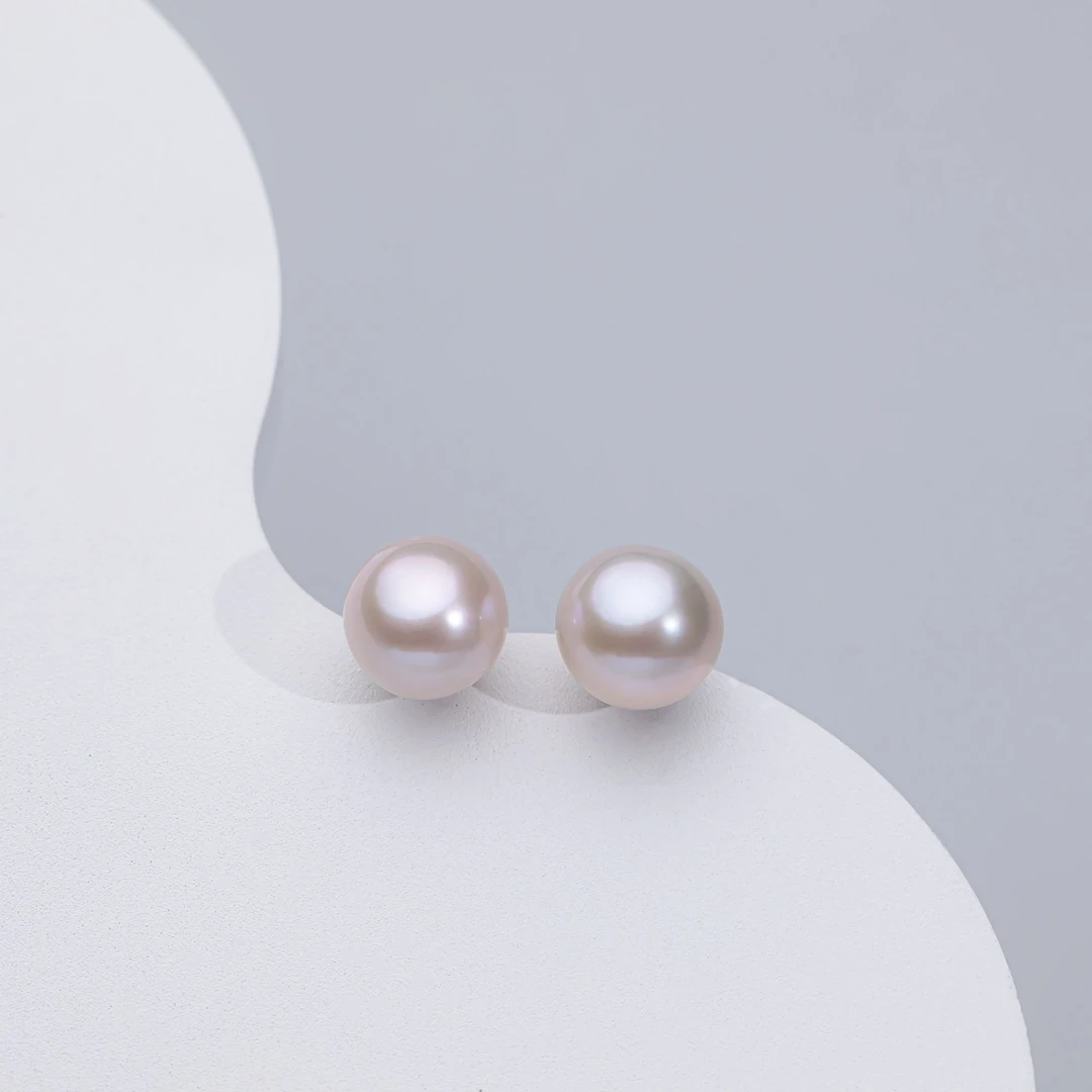 经典时尚百搭白色素钉10-11mm珍珠耳钉（非基地发货不带证）