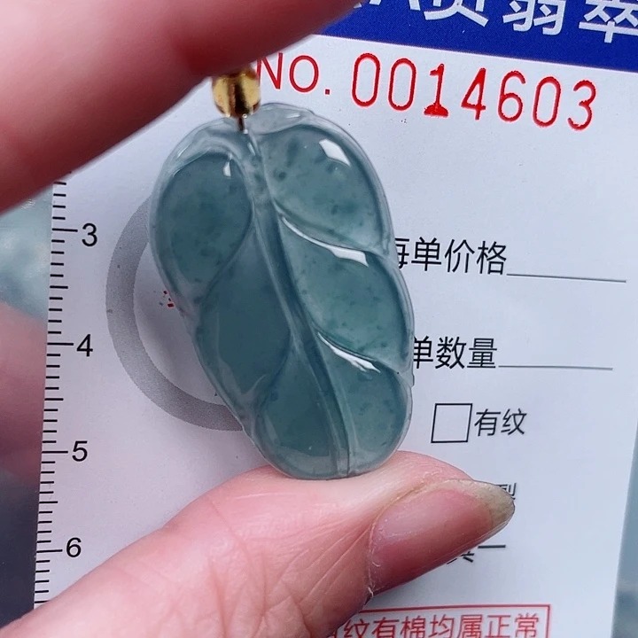 翡翠未镶嵌吊坠(赠链)