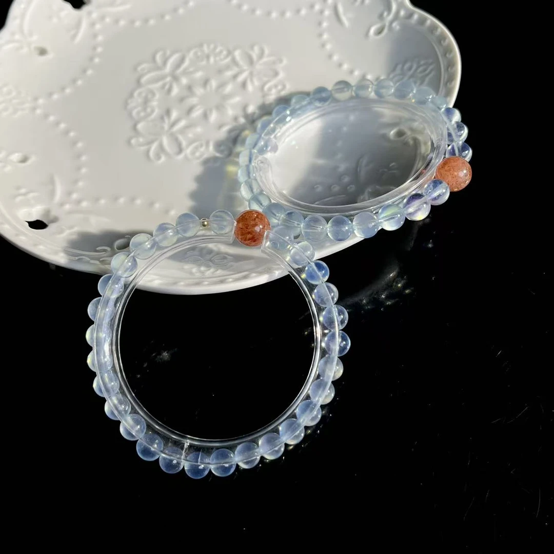 【大鱼甄选】海蓝宝DIY手串6-9mm+YW82多样性发其一女款礼物