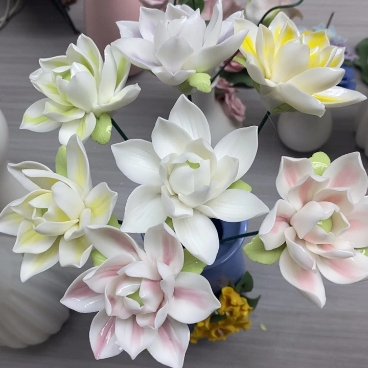 陶瓷陶瓷材料加工茉莉花