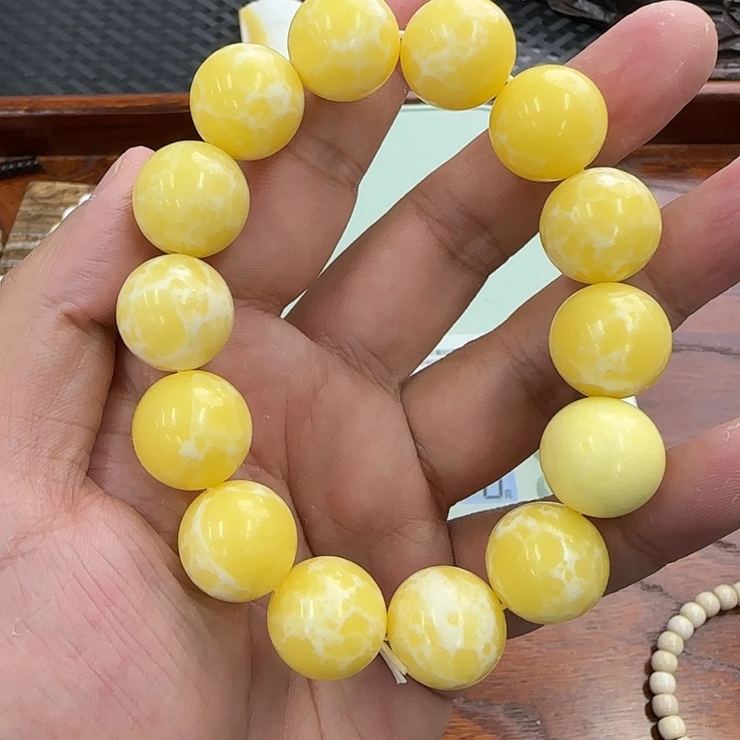 手串白玉菩提16圆珠粑粑