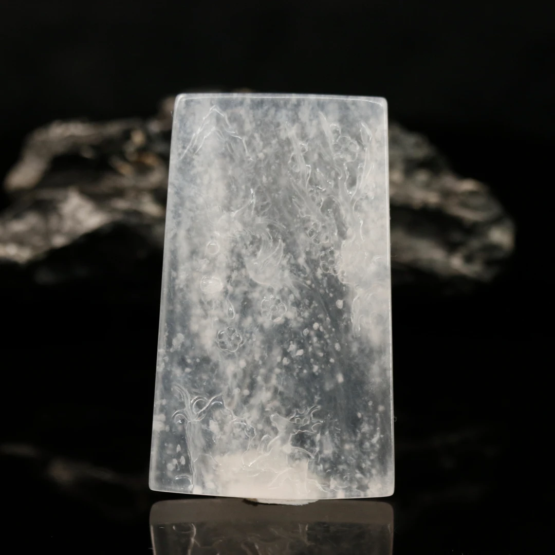 20天然缅甸翡翠A货冰花鸟牌/000498/上海嘉禾拍卖