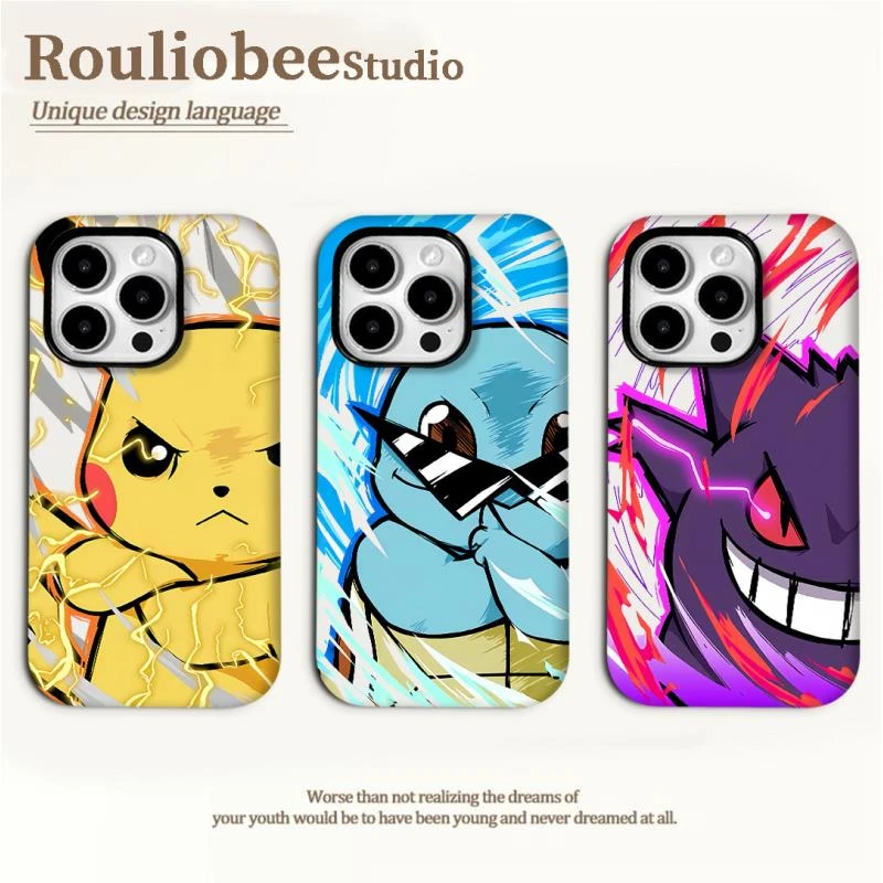 夕与空皮卡丘适用苹果16菲林宠物精灵手机壳华为P70vivo小米oppo