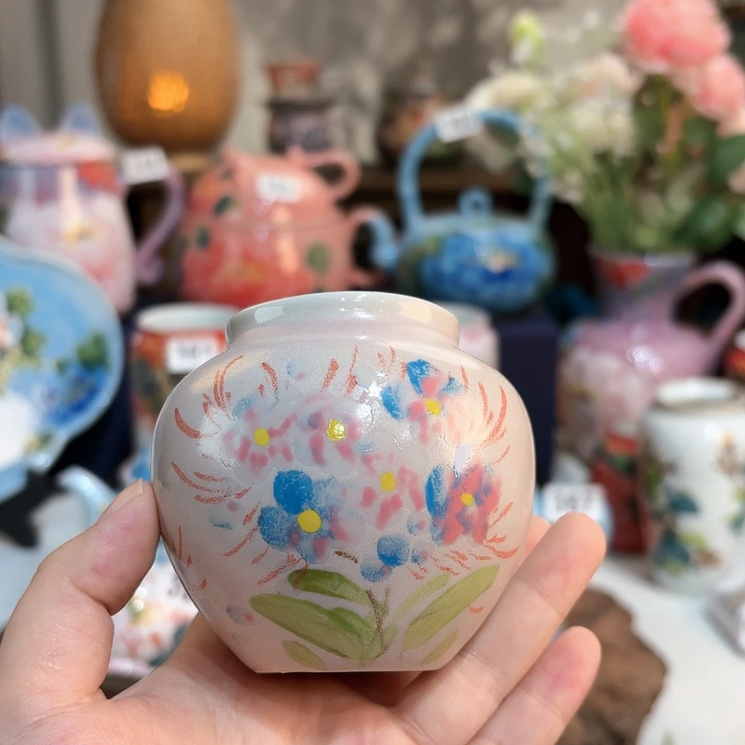 景德镇手绘高温釉下彩陶瓷茶具