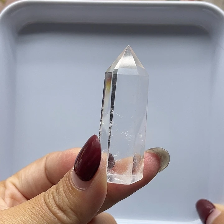 未镶嵌珠宝半成品水晶2白水晶柱高4.9宽1.2