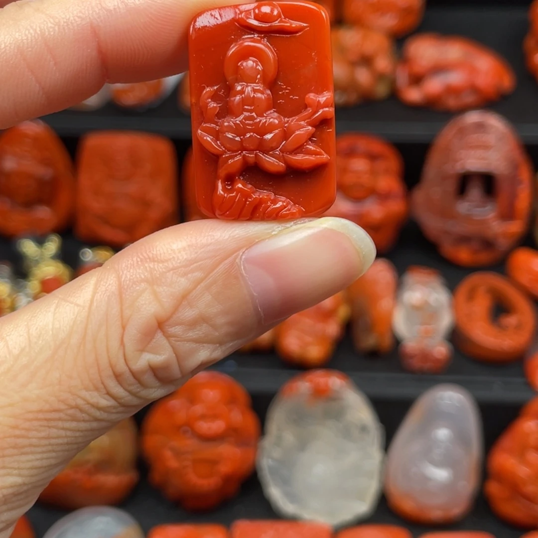 南红玛瑙未镶嵌辣椒红悟道