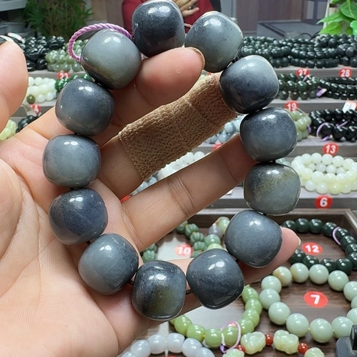 未镶嵌手链和田玉新疆青花老型卡18