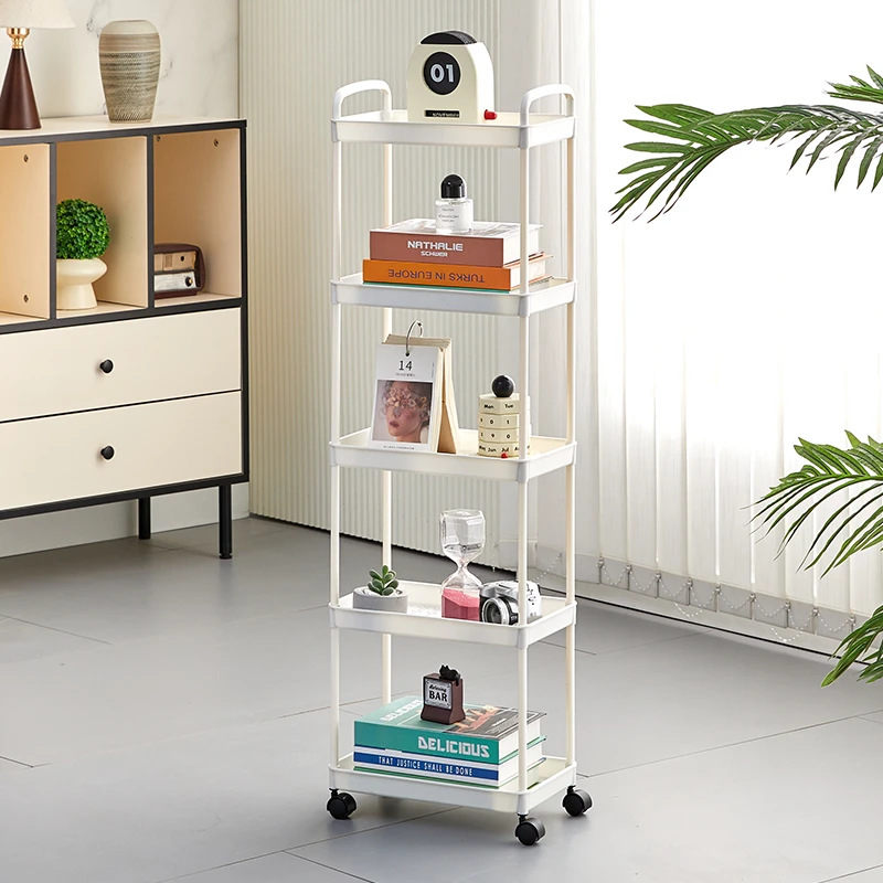 五层置物架落地客厅家用卫生间办公室简易可移动储物收纳架零食8X