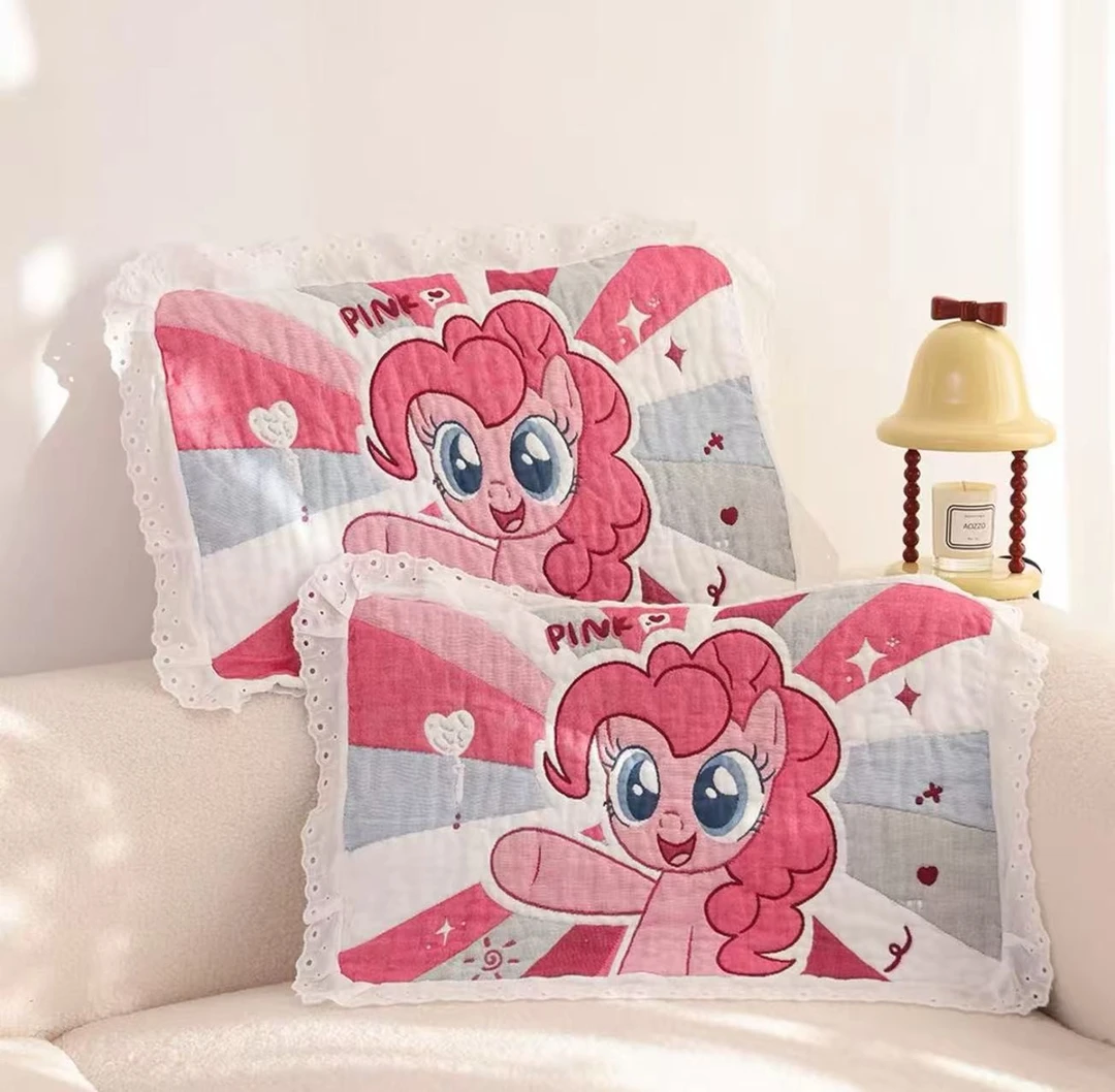 【小马宝莉】40*60cm 儿童花边全棉舒适亲肤枕巾一对装