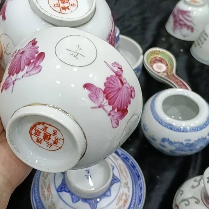 陶瓷景德镇饭碗一对
