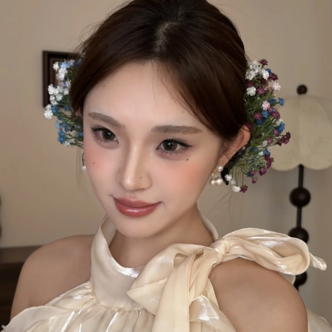 神仙姐姐同款满天星花朵抓夹高级感后脑勺盘发鸭嘴夹发夹头饰