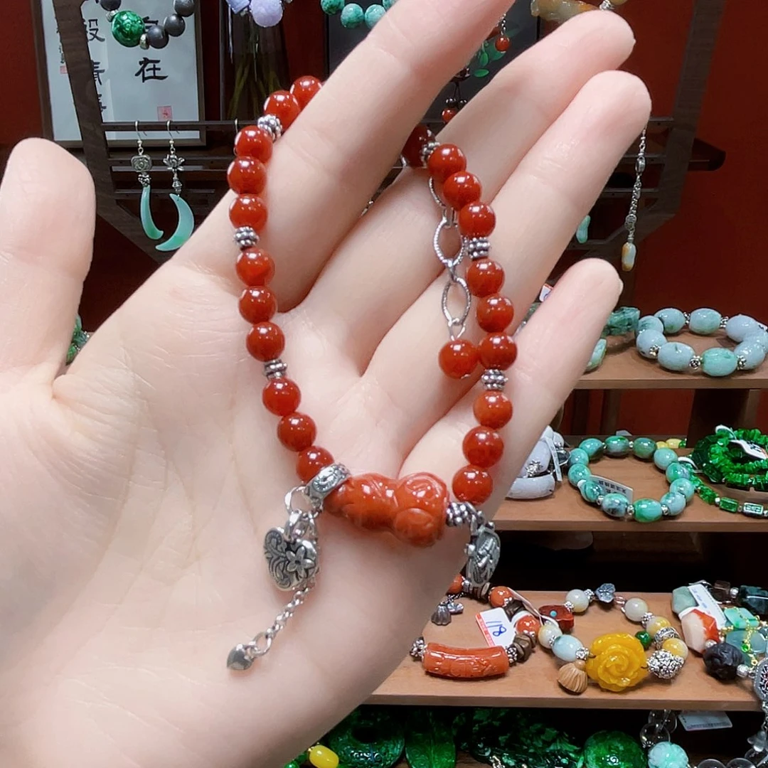 念***笑未镶嵌手链翡翠饰品