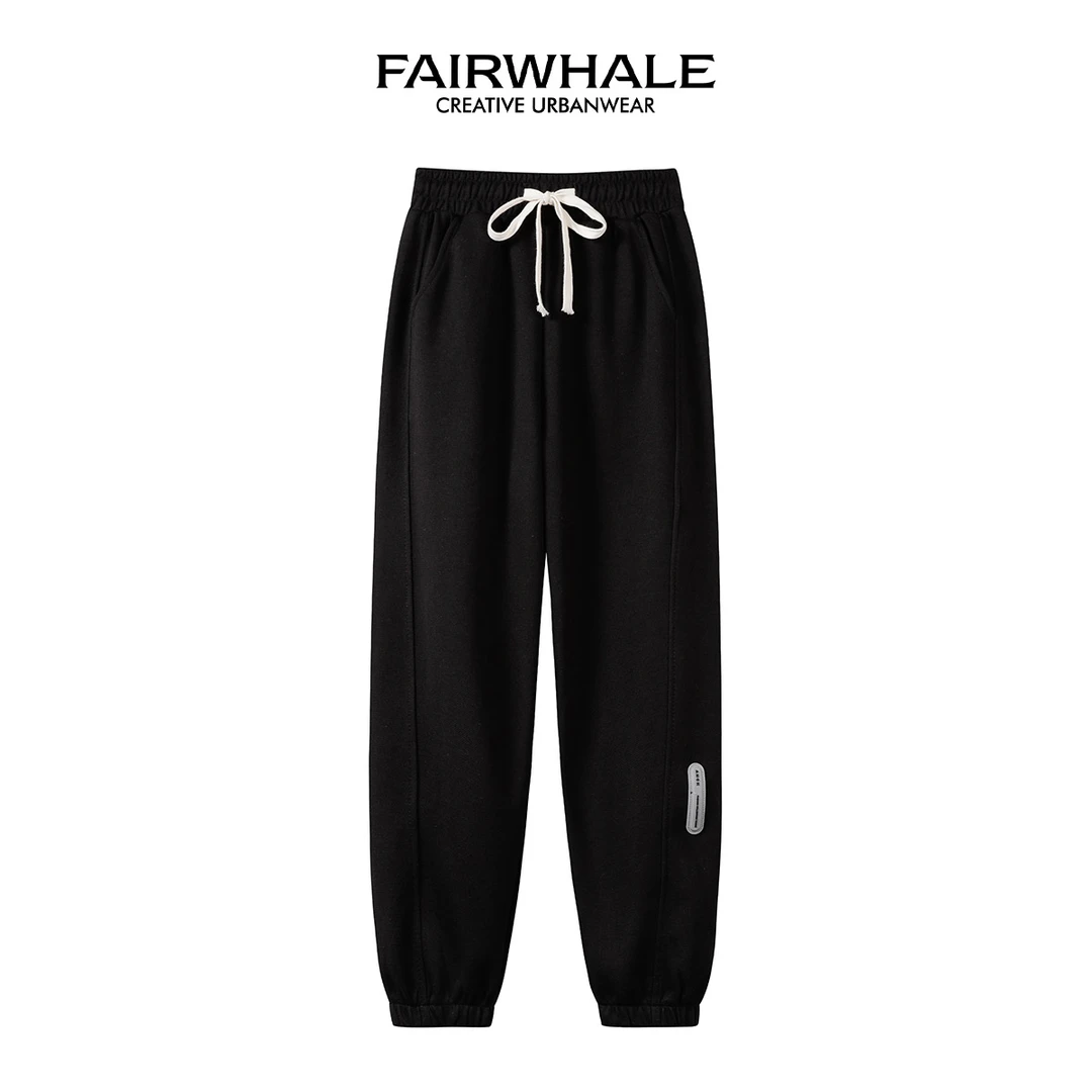 马克华菲女装时尚灰色休闲裤女束脚裤子F31037A001