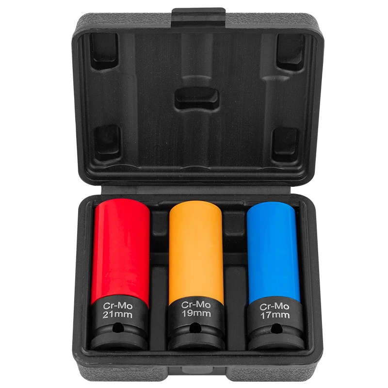 1/2大飞加长轮胎螺丝六角套筒头轮毂防刮花专用17/19/21mm