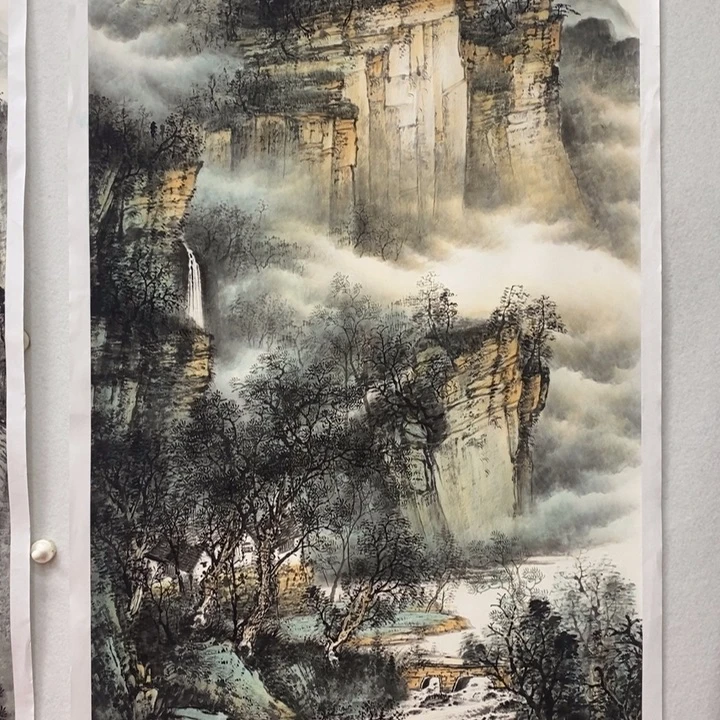 国画太行清秋四尺竖幅