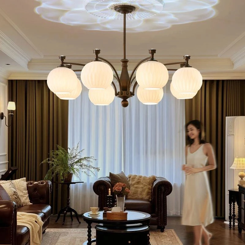 客厅吊灯美式复古设计师款餐厅灯2025新款书房主卧室灯