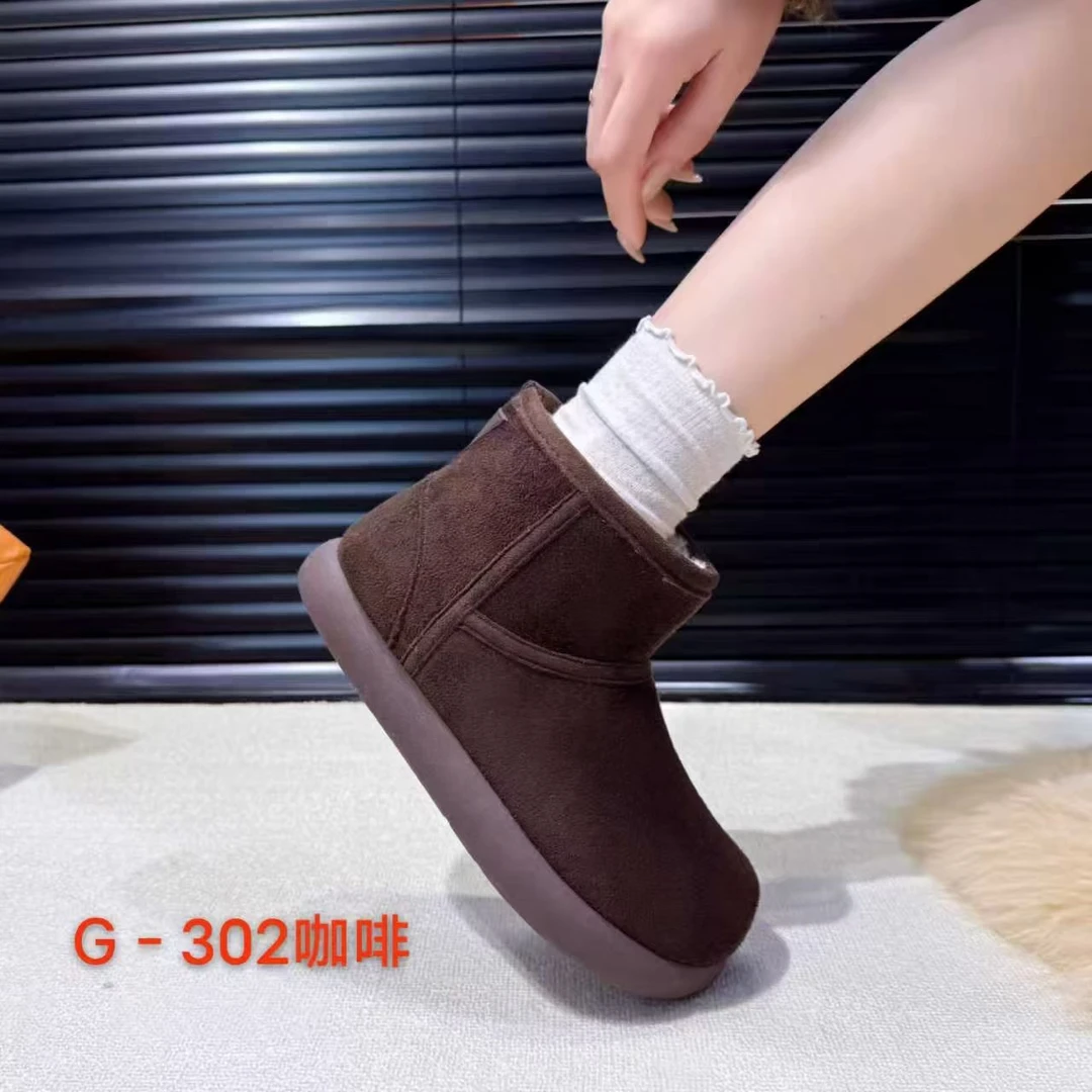 汐丹女孩G-302小土豆勃肯鞋雪地靴女2025新款冬季加绒棉鞋
