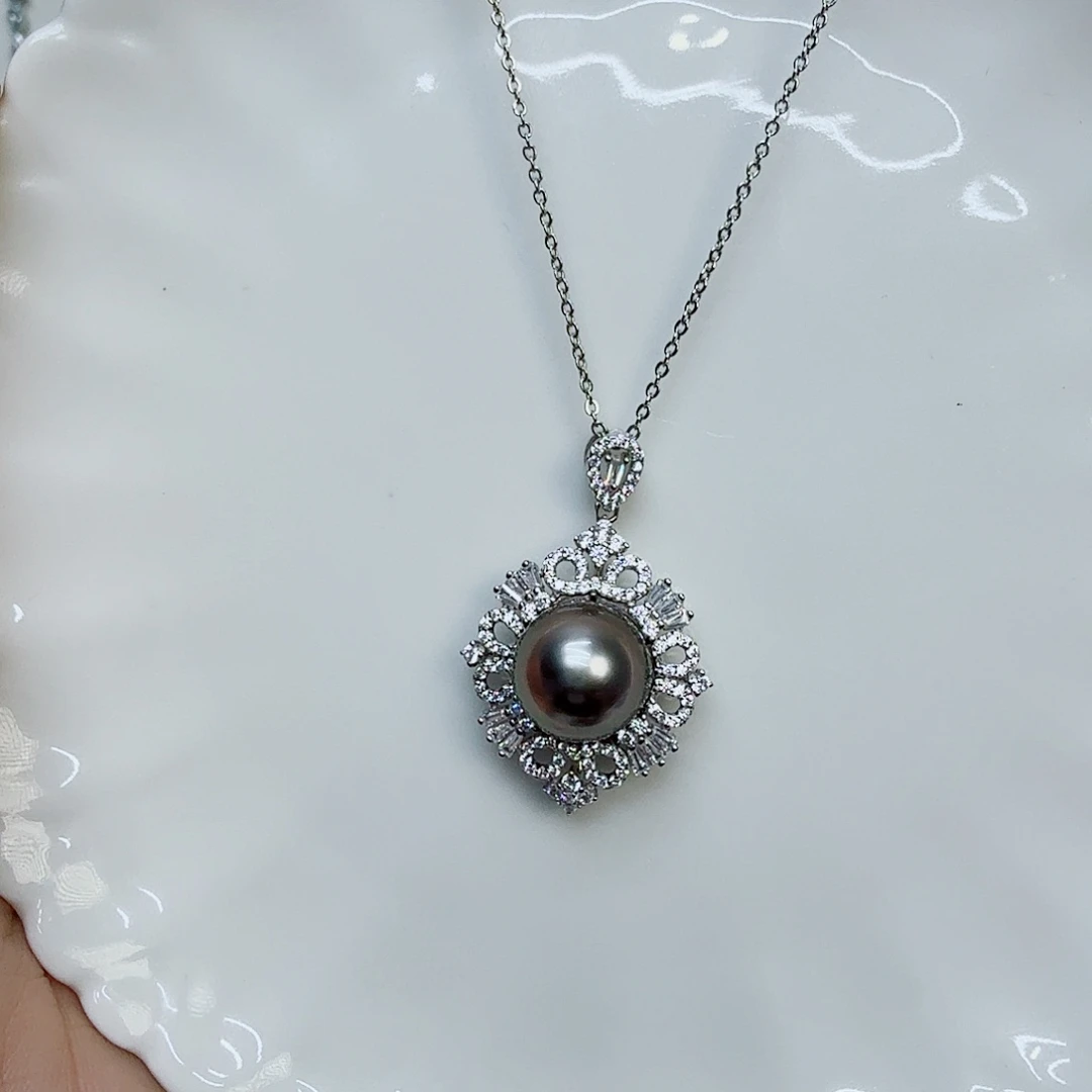 海水珍珠颈饰银S925镶嵌