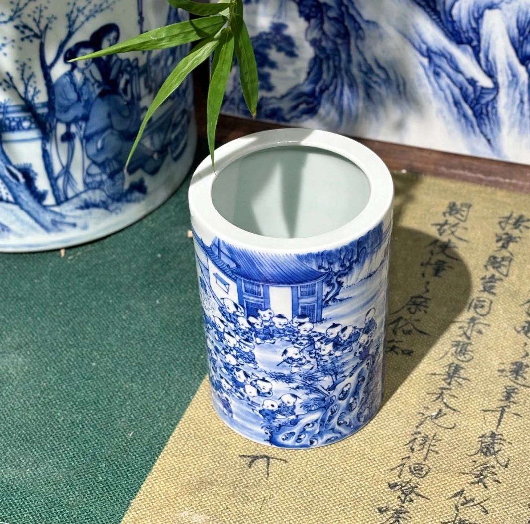 【百子来福笔洗】——至臻方远