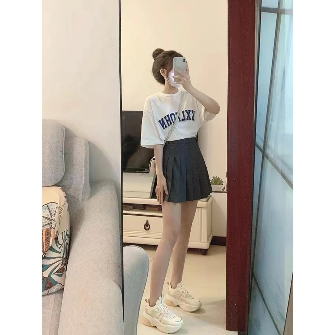 夏季可盐可甜盐系穿搭小个子俏皮活泼网红炸街学院风两件套装裙子