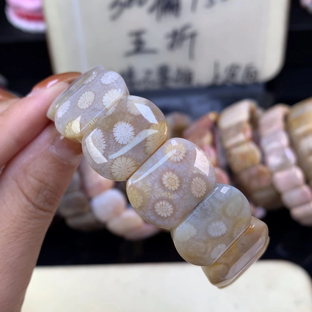 硅化珊瑚（珊瑚玉）未镶嵌颈饰五折漏价手牌（51号）