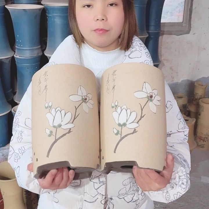 紫砂宜兴紫砂花盆