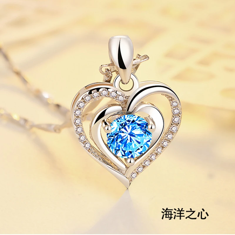 坠链均足银 项链女轻奢小众女新款生日礼盒七夕情人节礼物送女友