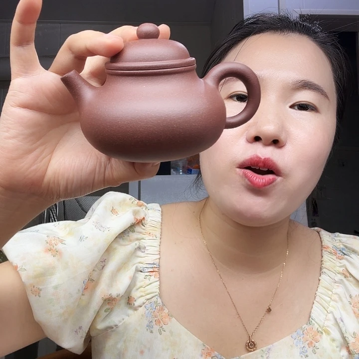 紫砂茶壶原矿半手工紫泥容天200cc