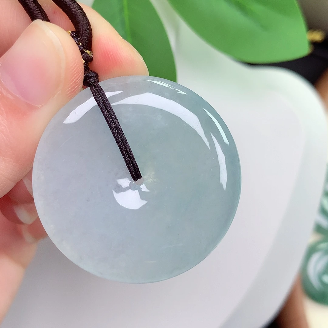颈饰未镶嵌翡翠平安扣 36.6-5.8mm