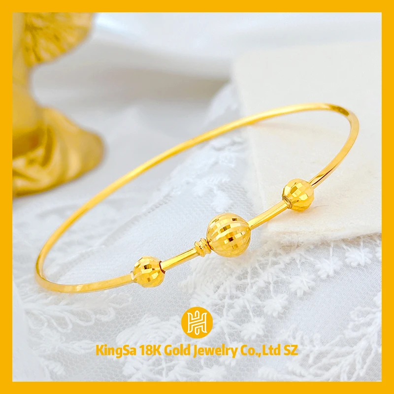 18K金7m螺丝珠潘镯手镯91246欧若风珠宝超精品DIY搭配约3.3-4.0克