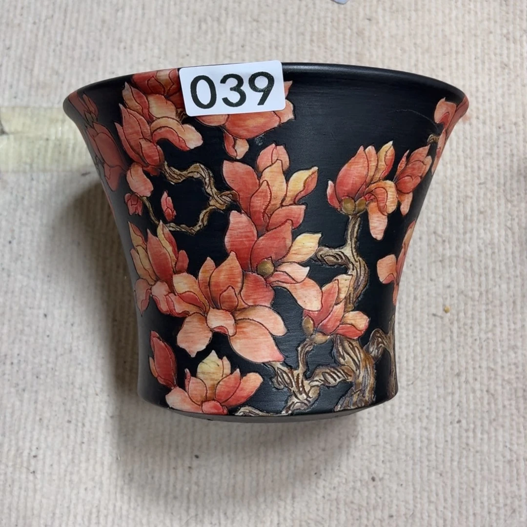 紫砂花盆微**然陶瓷多肉花盆精品